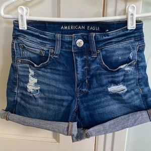 American eagle denim jean shorts